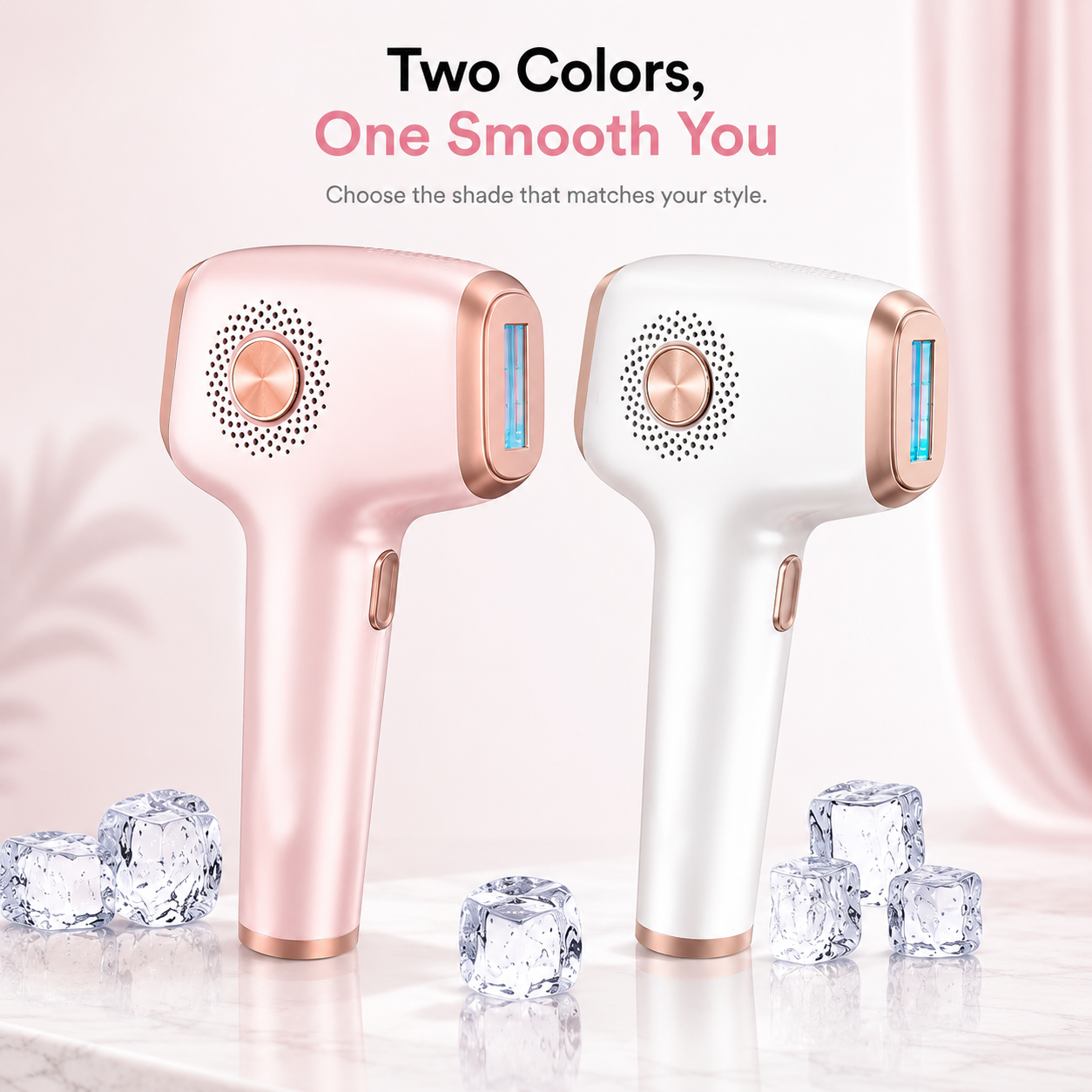 Innza IPL hair removal device with ice cooling tip in White 